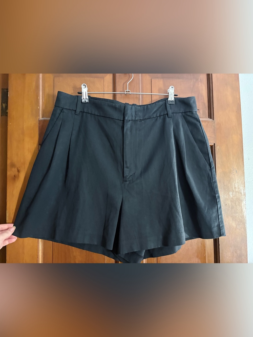 The Harlow Short in Drapey Twill in True Black Size 14 Madewell